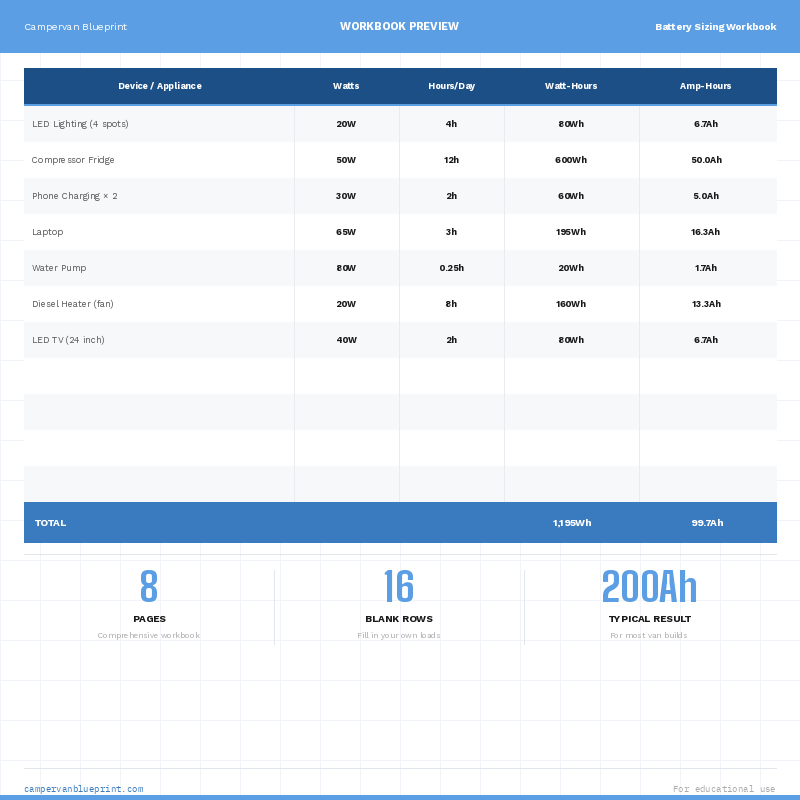 How to Size your Campervan Leisure Battery